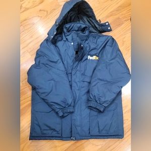 FLASH SALE✨️FedEx Extreme Cold Weather Coat Jacket Parka Hood WARM Mens XL